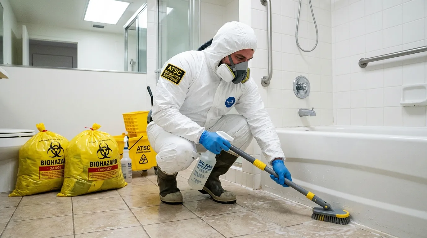 Decontamination equipment deployed for Blood Cleanup in Saginaw